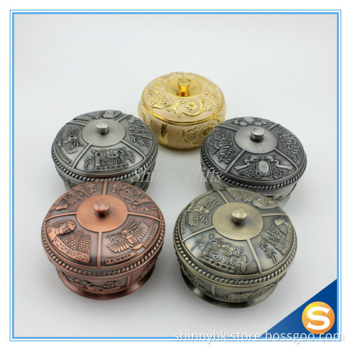 Shinny Gifts Metal Antique Brass Ashtray for Souvenir